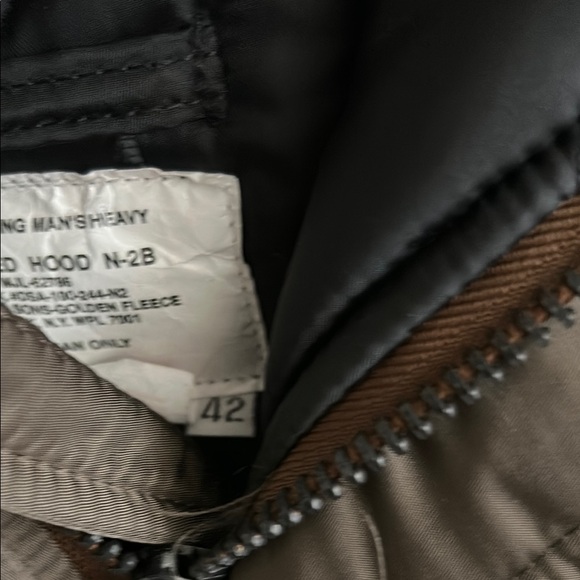 Men's Brown bomber Jacket with Fur Trim (Barney’s NYC) - Picture 3 of 11